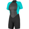 O'neill 3/2mm Reactor II Women's Springsuit Wetsuit Black/Light Aqua